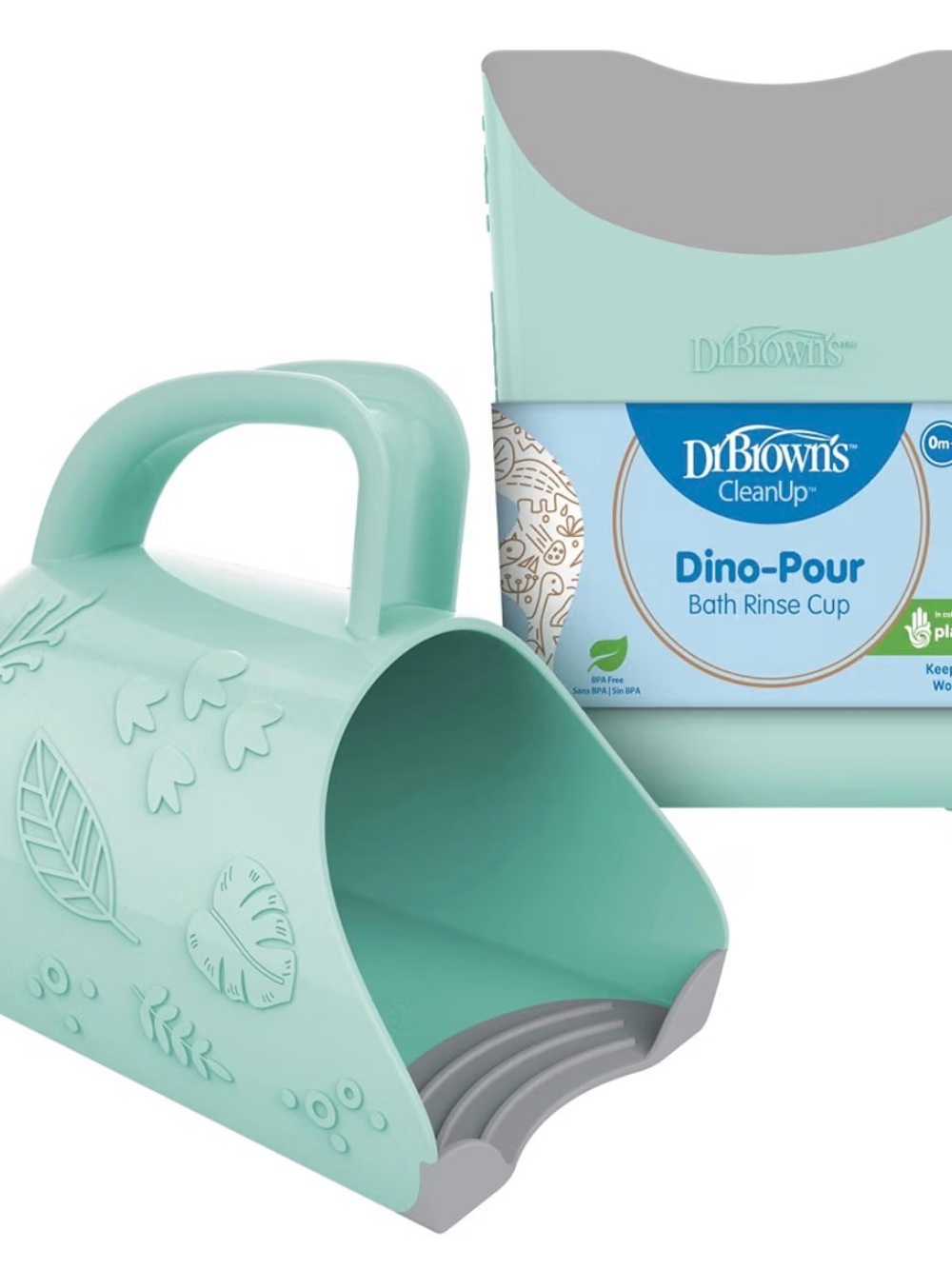 Dr. Brown'S Cleanup Dino-Pour Baby Bath Rinse Cup, Tear-Free Rinsing For Babies
